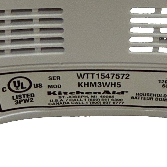 KitchenAid Handheld Mixer without Beaters; Good Working Condition; White - Picture 7 of 7